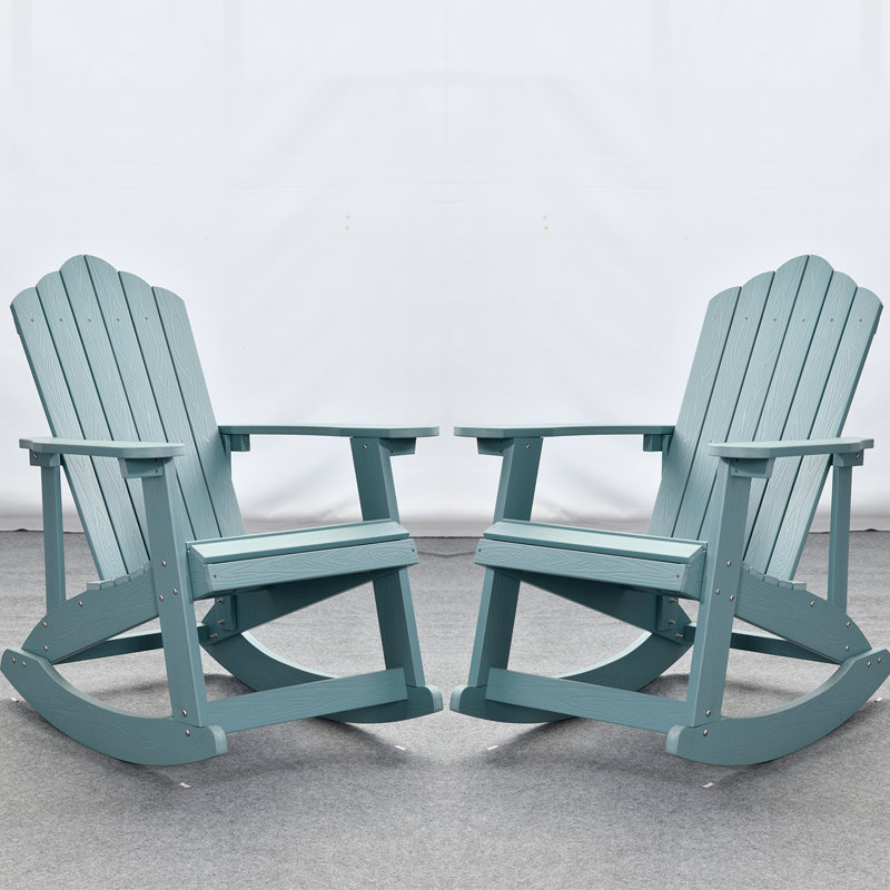 Chaise Adirondack berçante d'extérieur FCR2, Lac bleu
