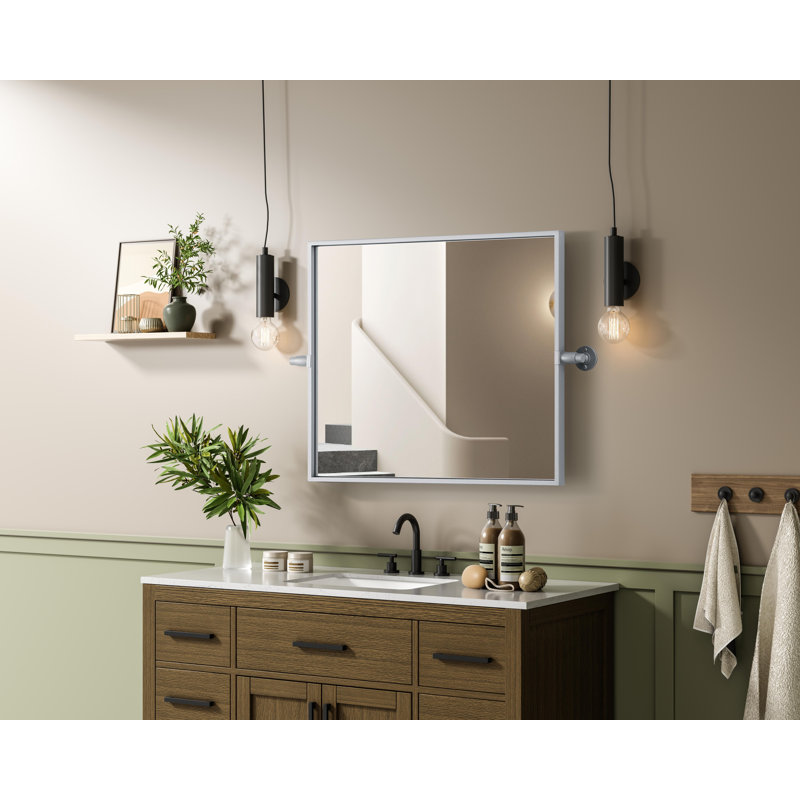 Miroir Amoura, 24 po x 20 po, Argent