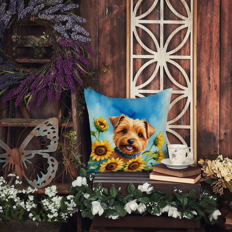Coussin Norfolk Terrier, H 14 po x l 14 po