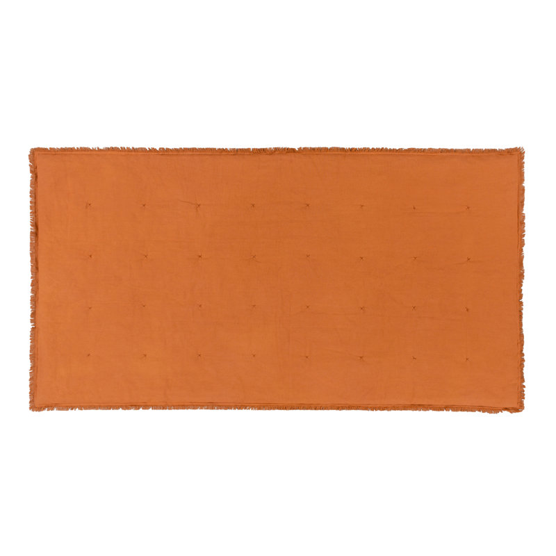 Jaye Velvet Solid Colour Bedspread, Rust