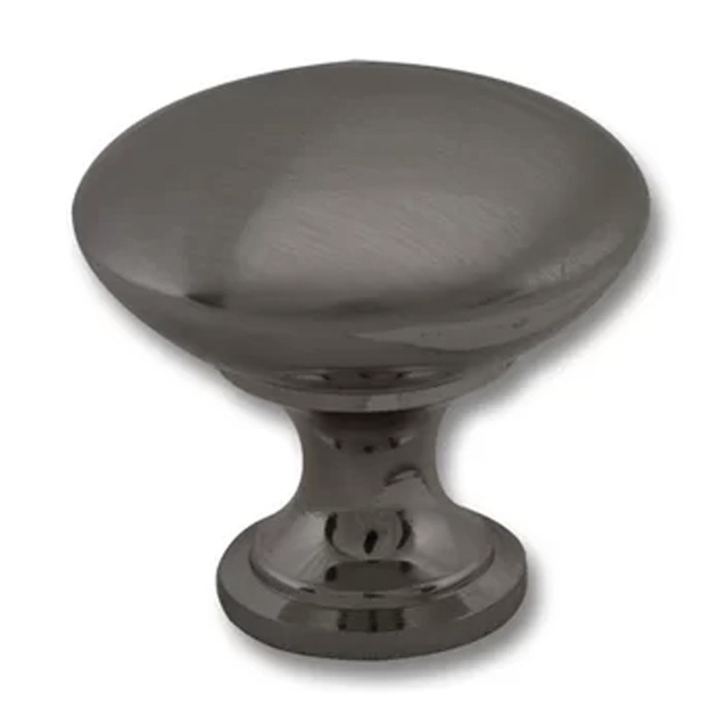 Poignée champignon 1 1/4 po de diamètre, Nickel brossé