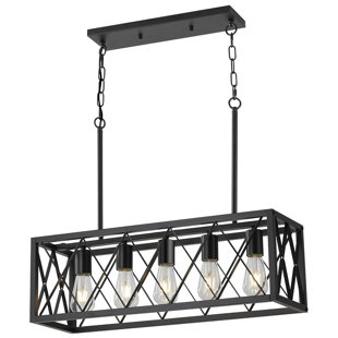 5-Light Farmhouse Chandelier For Dining Room (Bulbs Not Included)