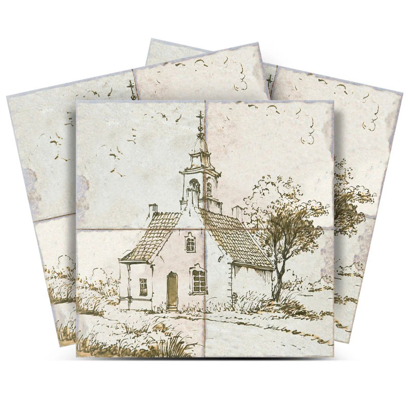 Carrelage mosaïque auto-adhésif en vinyle 6 po x 6 po
