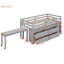 Lit mezzanine gris avec bureau rétractable et espace de rangement organisé - lit simple moderne avec rangement en bois massif durable-1960801978-1960801979