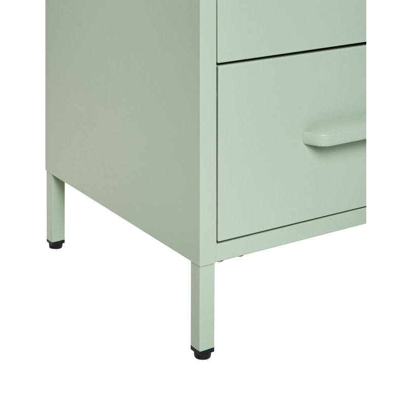 43cm W Steel Bedside Table,  Mint Green