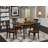 5 Piece Kitchen Table & Chairs Set Includes a Rectangle Dining Room Table with Dropleaf and 4 Dining Chairs, 36x54 Inch, Buttermilk & Cherry-626802711-630024022-618072146