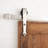 Brushed Nickel Arrow Design Non-Bypass Single Track Two Door Hardware Kit( Door Not Included)-36324591
