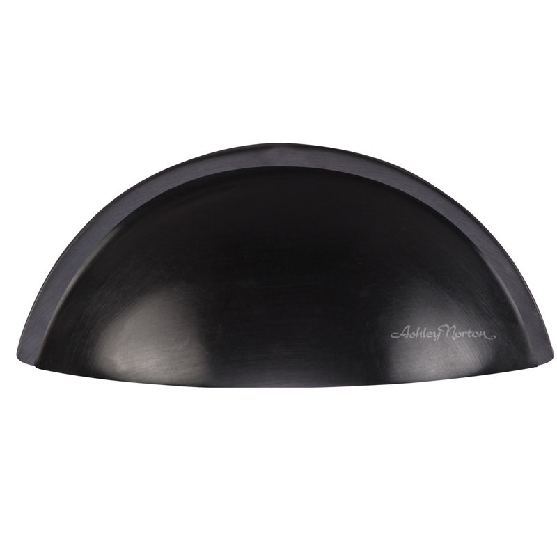 Rear Mounted Cabinet 2 1/4" Center to Center Cup/Bin Pull, Dark Oil Rubbed