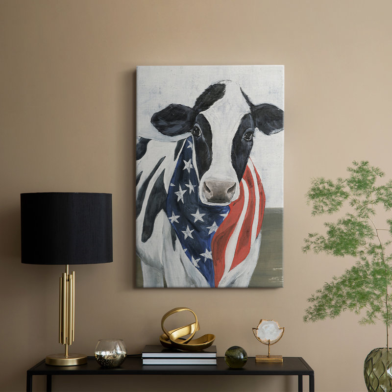 American Cow II -Custom Wrapped Gallery Cavas