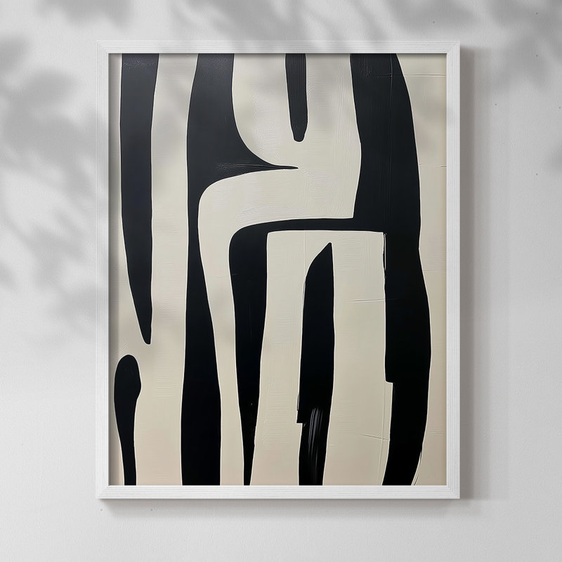 "ABSTRACT Series DCL III" par J Paul, Blanc / Blanc, H 21 po x l 17 po