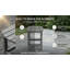 Table d'appoint d'extérieur en PEHD gris 16,5 po-1863277828