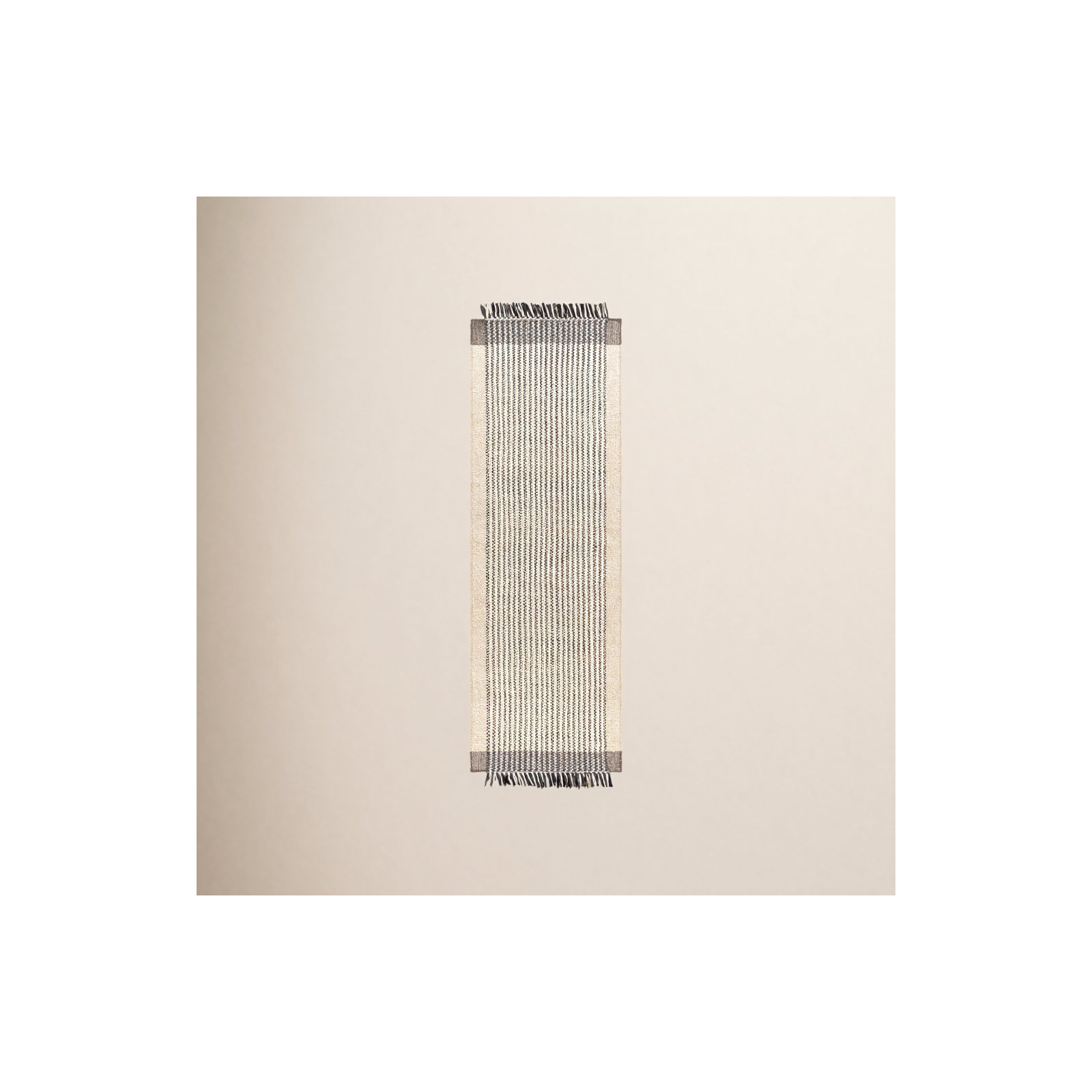 Tina Handmade Wool Gray Rug, Runner 2'6" x 8'