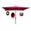Parasol lumineux à énergie solaire 10 x 6,5 pi à DEL - Manivelle de forme rectangulaire, tissu imperméable à bouton-poussoir inclinable pour rehausser votre décor de jardin-129907933