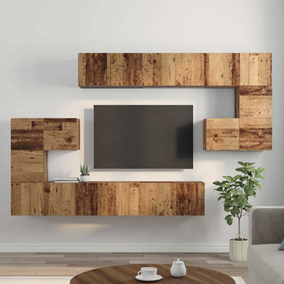 TV Cabinet Set 10 Pcs 180 X 30 X 90.5 Cm