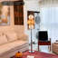 Lampe sur pied nordique moderne en verre 62,99 "H, lumière ambiante pour le salon et le hall d'exposition