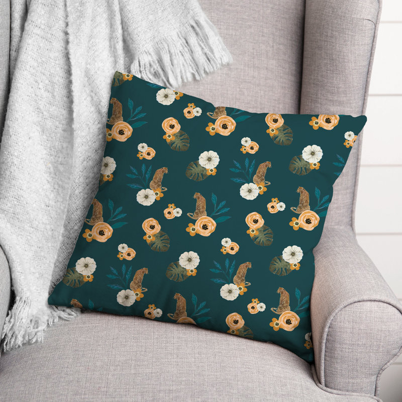 No Decorative Addition Throw Pillow, Teal