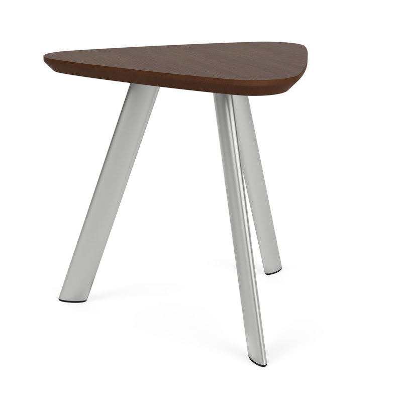 Table de bout Darsey Lounge, Argent argent, Noyer Riftwood