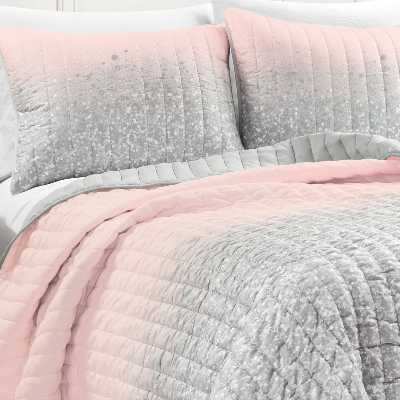 2 - Piece Quilt Set, Queen Quilt + 2 Standard Shams, Blush