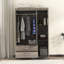 Armoire 3 portes avec 2 tiroirs