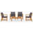 Klakki 5 Piece Lounge Chair with Cushions-571793622-571904182
