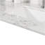 Dessus de meuble-lavabo en pierre de 43 po x 22 po Montary avec marbre blanc de Carrare avec lavabo rectangulaire encastré en céramique et trou de robinet simple avec dosseret.