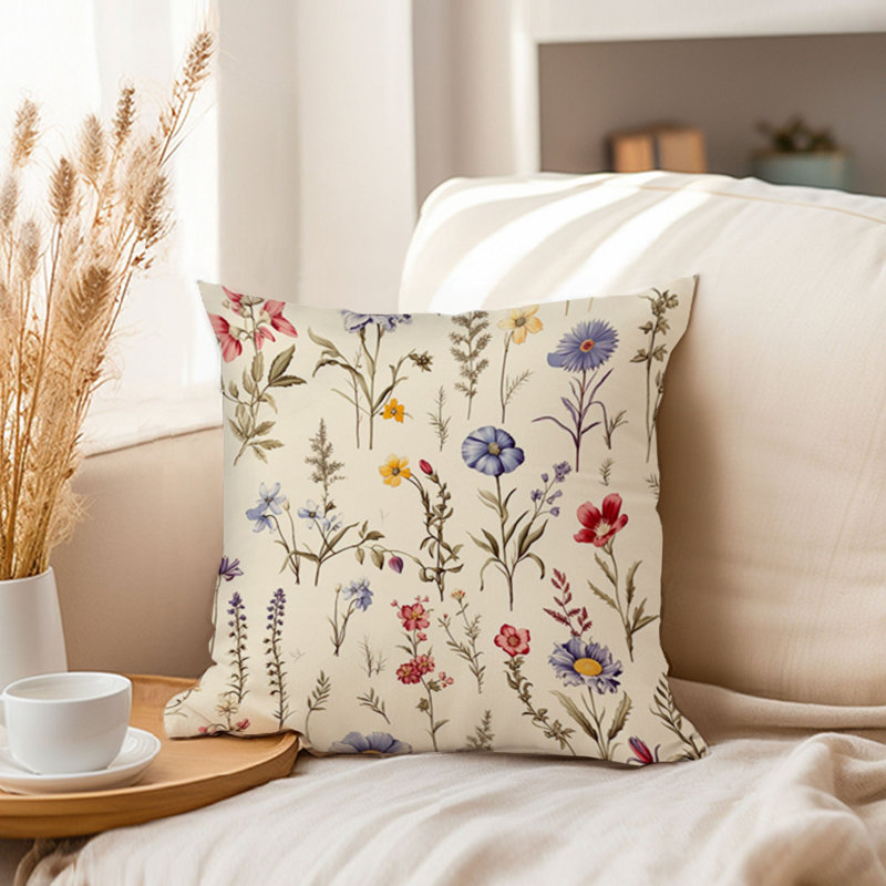 Animals William Morris Birds Damask Pattern I Cottage, 20" H x 20" W, Botanical Wildflower Dreams IX