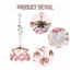 Luminaire suspendu floral à tête simple de 17,7 po de style vert vieilli pour le couloir de la salle à manger de la chambre à coucher (lumière 3 couleurs incluse)