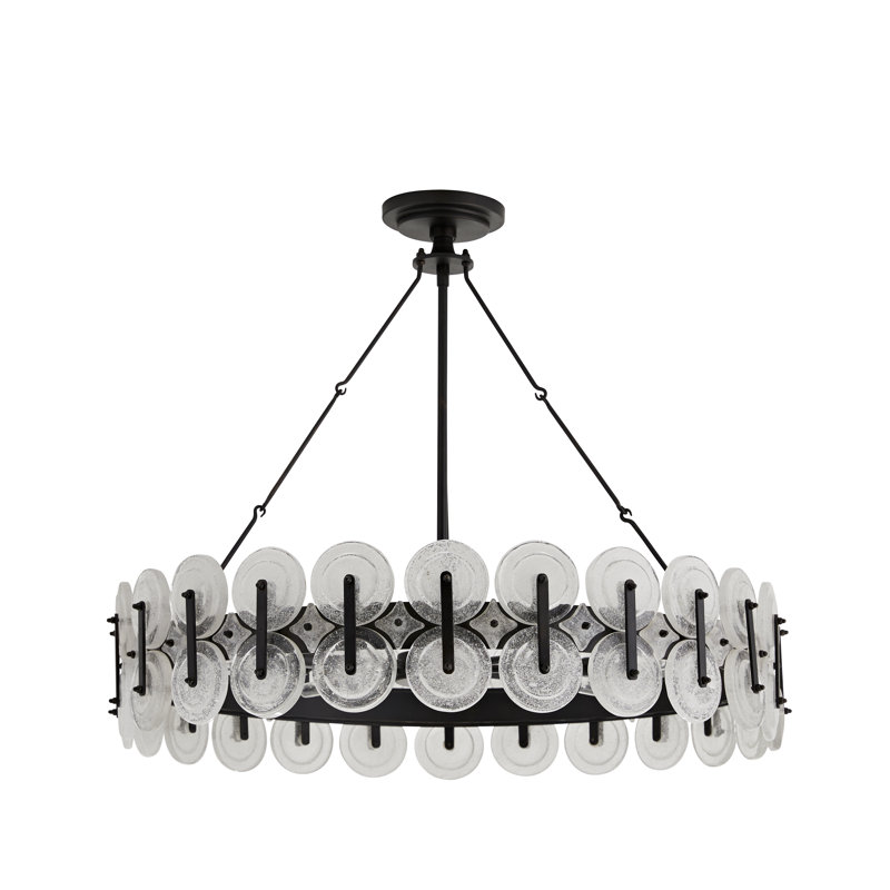 Laura Kirar Rondelle 8 - Light Unique / Statement Drum Chandelier
