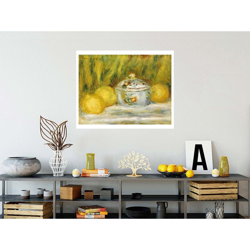 «Sugar Bowl and Lemons» par Pierre-Auguste Renoir - Impression giclée, H 32 po x l 40 po