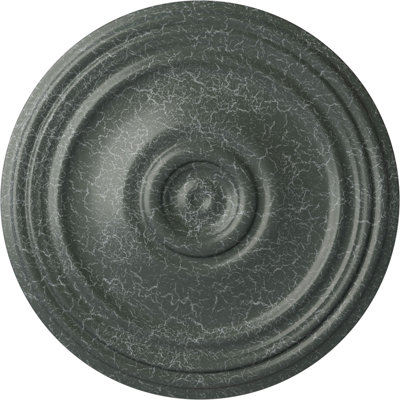 Endurathane Reece Ceiling Medallion, 21"OD x 1 1/4"P, (Fits Canopies up to 6 3/4")Hand-Painted Athenian Green Crackle Finish