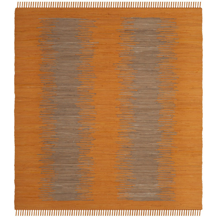 Annia Hand Woven Cotton Abstract Rug
