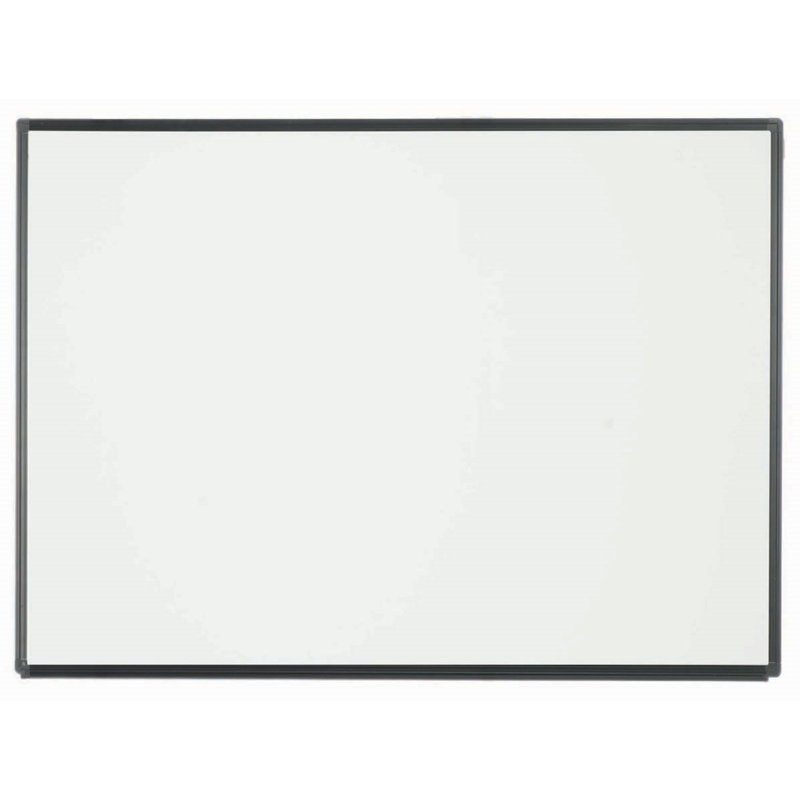 Tableau blanc mural, Blanc très luisant, H 3 po x l 4 po, Aluminium thermolaqué noir