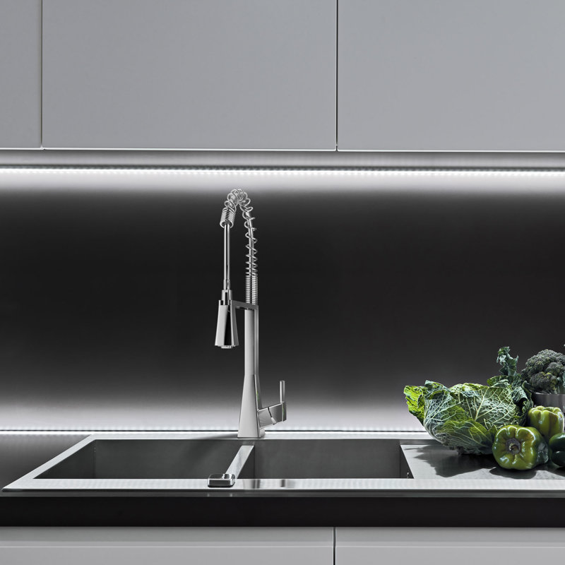 K-5070 - Robinet de cuisine rétractable à poignée simple I3, Chrome