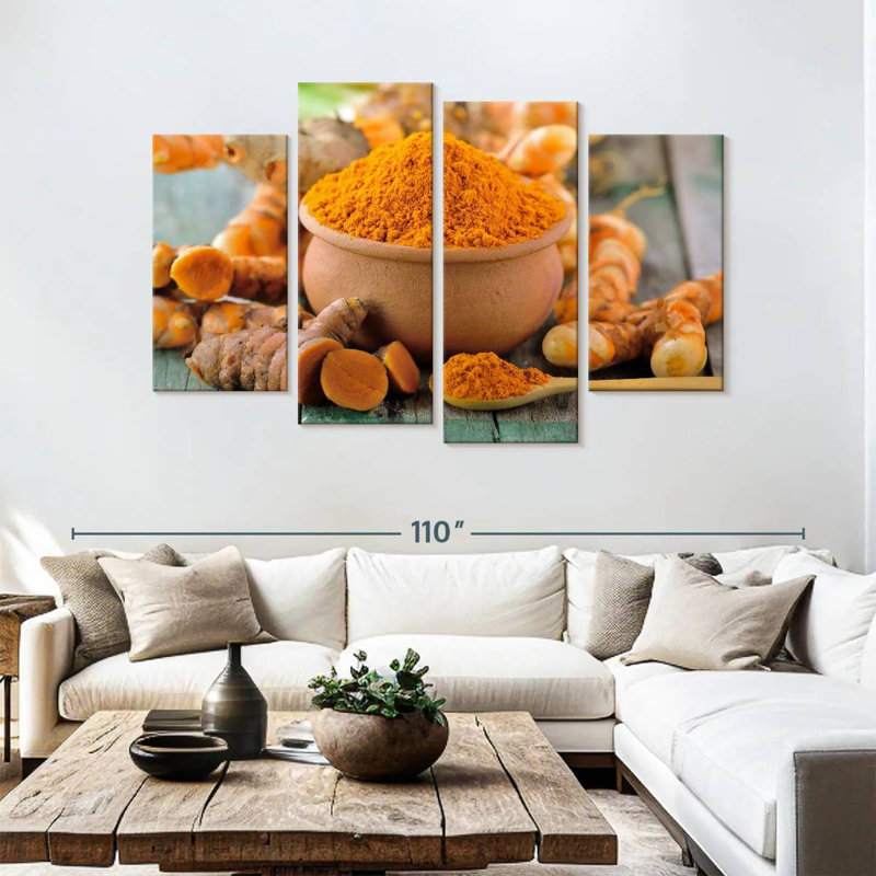 Yarlin Golden Turmeric Spice, 54" H x 84" W