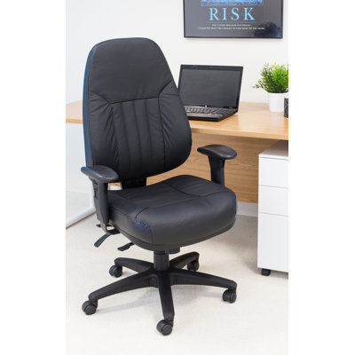 Brayden Studio Jaguar Genuine Leather Executive Chair