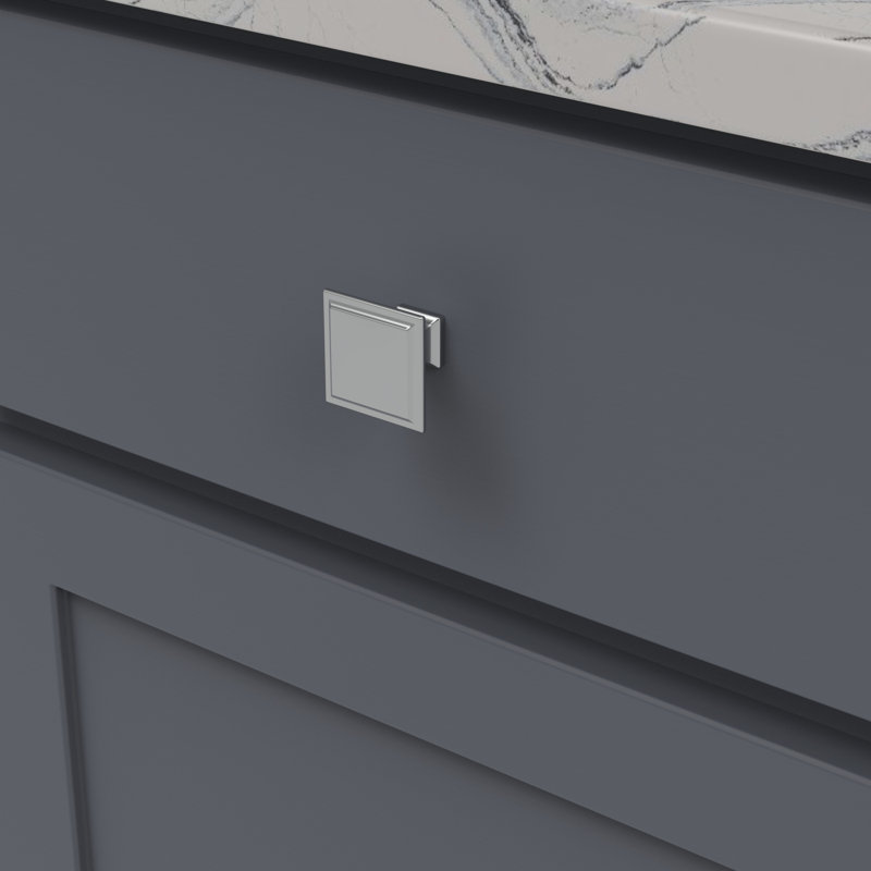 Studio II Square Knob, Chrome