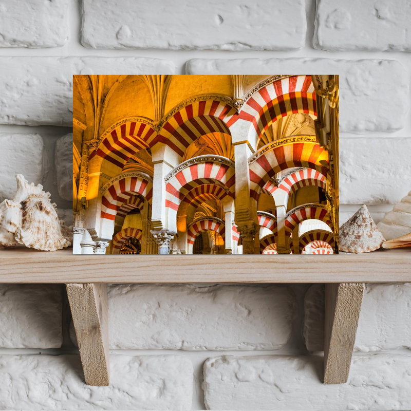 IInterior Of The Mosque. La Mezquita Cordoba Cordoba Province Andalusia Southern Spain by Ken Welsh - Wrapped Canvas Print