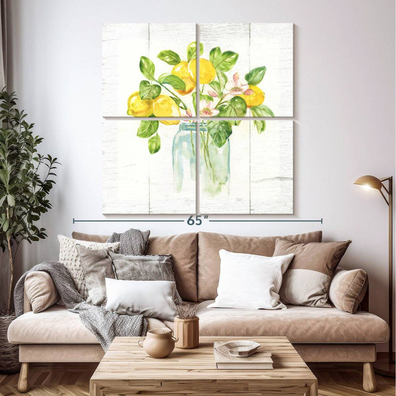 Yarlin Lemon Branches I, 50" H x 50" W