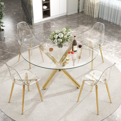 Ensemble de salle à manger en verre