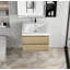 Meuble-lavabo flottant avec lavabo, meuble-lavabo mural moderne avec lavabo en résine et tiroirs à fermeture en douceur-115688326-115688327
