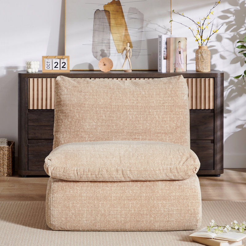 Fauteuil d'appoint à compression complète, Beige