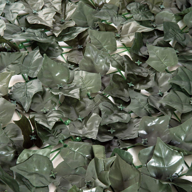 Aaliah Artificial Leaf Hedge Screen Privacy Fence, Dark Green, 3m x 1m