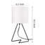 Ensemble de 2 lampes de table industrielles en métal avec abat-jour en tissu blanc