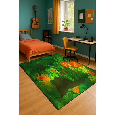 Tapis tissé orange Mosso