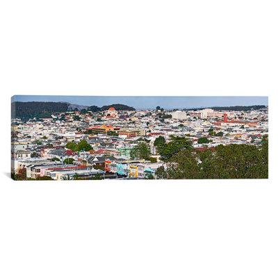" High Angle View Of Colorful Houses In A City, Richmond District, Laurel Heights, San Francisco, California, USA " by Panoramic Images