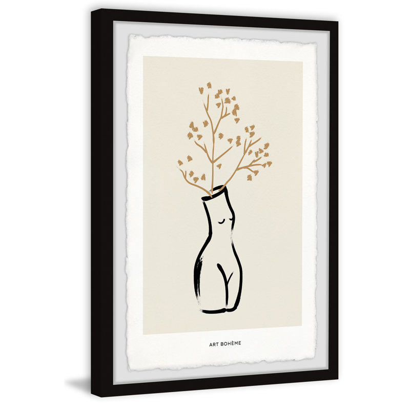 «Body figure Vase», reproduction encadrée, H 12 po x l 8 po x P 1,5 po