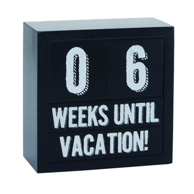 Wood 4.75 in. Spring Teacher Countdown Decor Set of 5