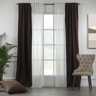 Linen Window Curtain Each Panel -  Lilijan Home & Curtain, Llj-30227-4PC-14251-501-2763