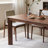 Solid wood dining table with solid weight-763530883