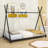 Twin Size Metal Platform Bed with Triangle Structure-1975123140